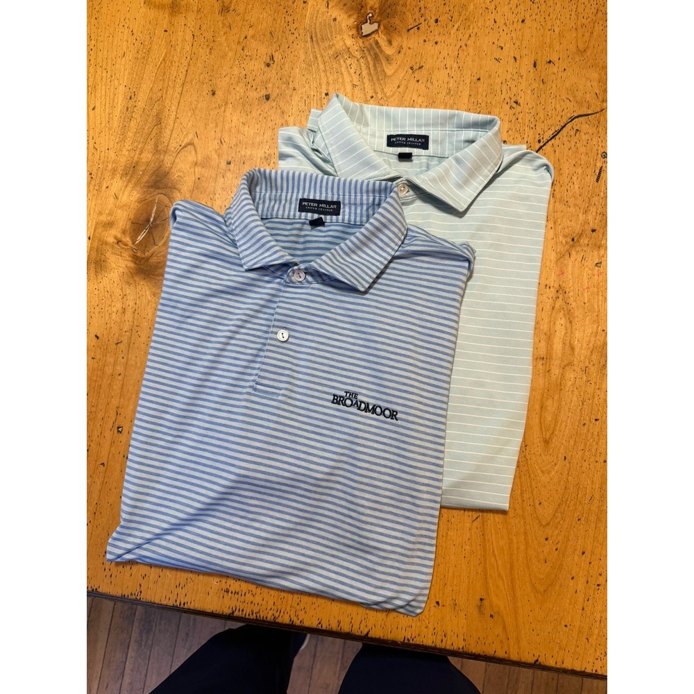Lot Of 2 Broadmore Peter Millar Crown Crafted‎ Polo Shirt Mens Size XL